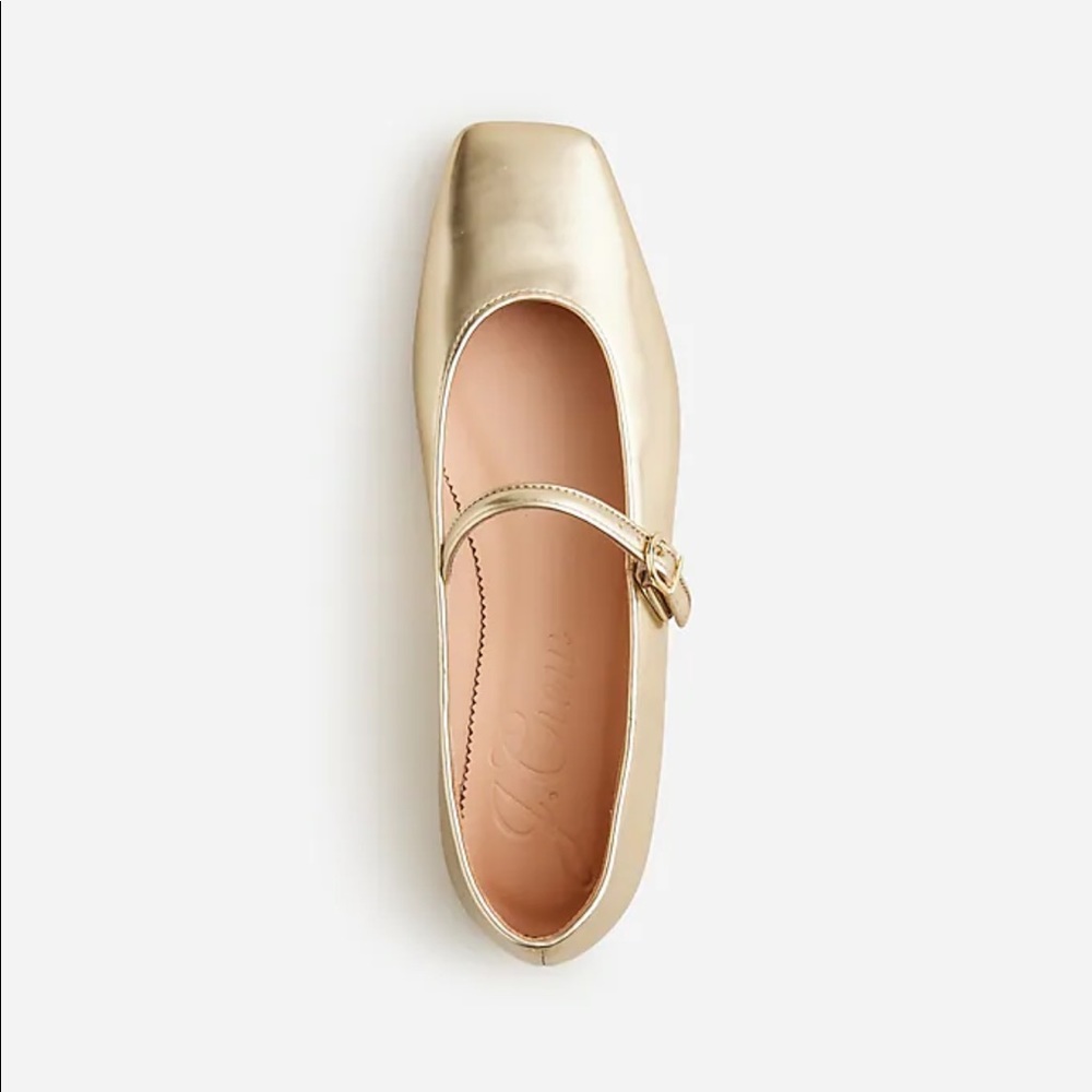 J. Crew Gold Mary Jane- size 10